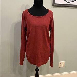 Pink Clover Rust Long Sleeve Sweater